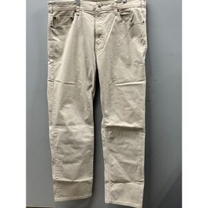 Orvis Five Pocket Pants Mens 36x32(36x30) Khaki Cotton Straight Leg Golf Preppy
